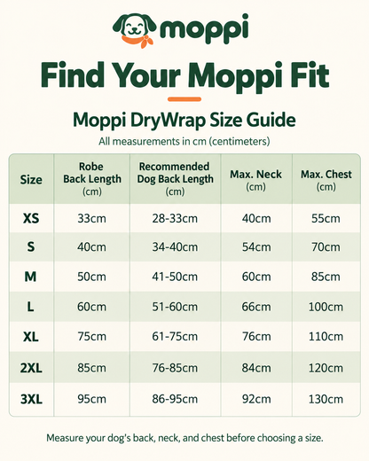 Moppi DryWrap — Dog Drying Robe